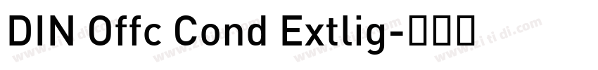 DIN Offc Cond Extlig字体转换